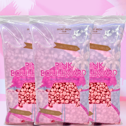 Pink Boulevard Brazilian Pebble Wax -      3 x Pack